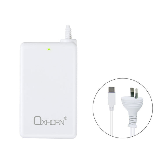 Oxhorn 65W AC Power Adapter USB-C Charger Power Delivery for Lenovo HP Dell Asus USB-C Laptop Tablet Mobile Built-in Power Supply Protection 2M Cable - Leader Electronics