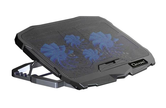Oxhorn Laptop Cooling Stand High Adjustable 4 High Adjustable Angles 4 Silent Fans 2xUSB 2.0 Ports Fit for 9-17' Laptop/Tablet - Leader Electronics