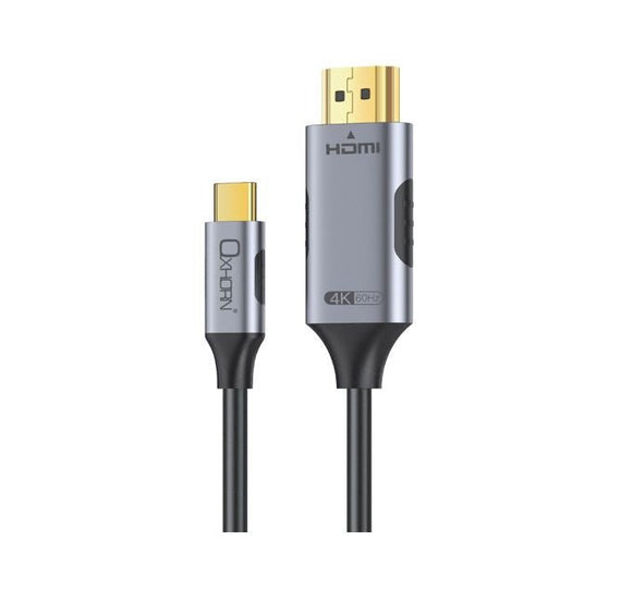 Oxhorn USB C to HDMI 2.0 3m cable 4K@60Hz Aluminum plugs black Support HDCP 1.4 HDCP 2.2 Thunderbolt 3/4 LPCM compatible Windows/Mac/Chromebooks - Leader Electronics