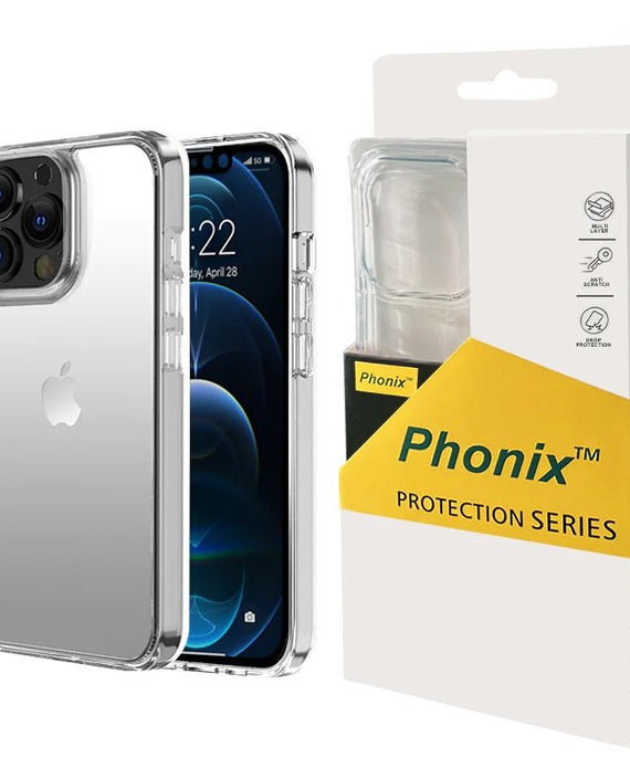 Phonix Apple iPhone 12 Pro Max Clear Rock Hard Case - Shockproof, Ultra-thin, lightweight, Non-slip,Crystal Clear, Strong & Durable, 10 Years Warranty - Leader Electronics