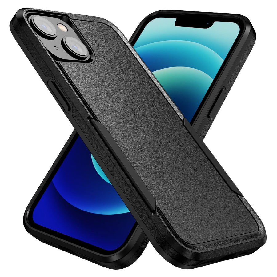 Phonix Apple iPhone 14 Plus Armor Light Case Black - Two Tough Layers, Port Covers, No Slip Grippy Edges, Durable, Rugged, Sleek, 3 Years Warranty - Leader Electronics