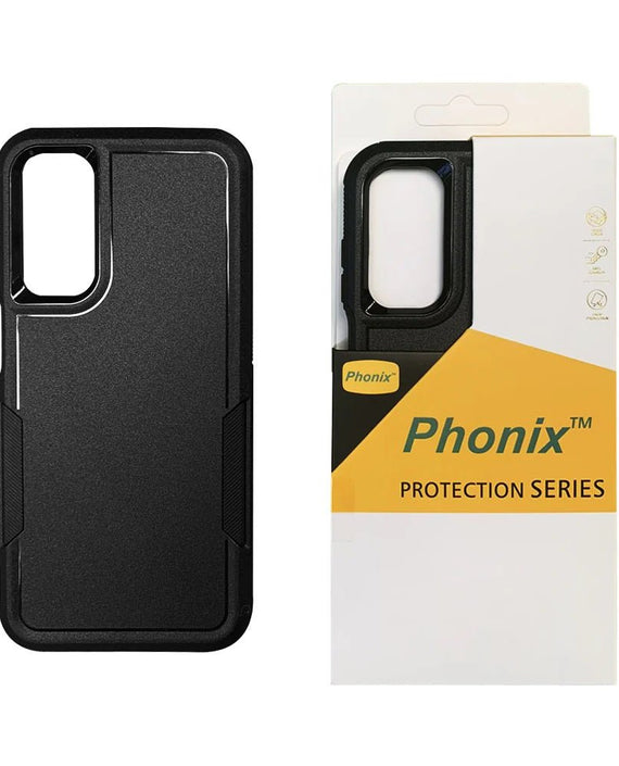 Phonix Rugged Samsung Galaxy A15 5G (6.5') Armor Light Case Black - No-Slip, Sleek, Drop-Protection, Strong & Durable, 3 Years Warranty - Leader Electronics