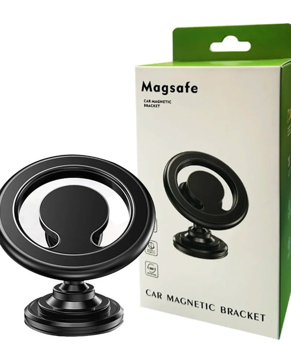Pisen 2-in-1 Car Air Vent and Dashboard Mount Phone Holder - Black, Magnetic Hook With MagSafe, Easy to install, Apple, 360 Rotation - Leader Electronics