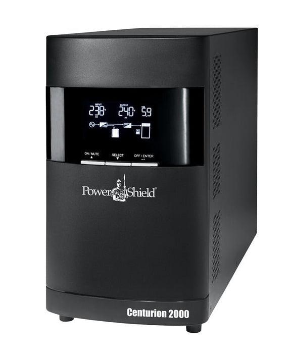 PowerShield Centurion Tower UPS 2000VA/1800W, 10A input, 4 AUS sockets, 10A, C13 x 2, 2-year warranty - Leader Electronics
