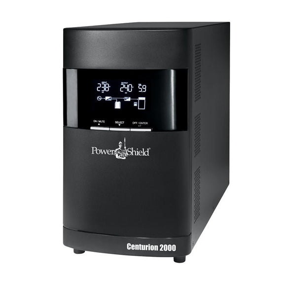 PowerShield Centurion Tower UPS 2000VA/1800W, 10A input, 4 AUS sockets, 10A, C13 x 2, 2-year warranty - Leader Electronics