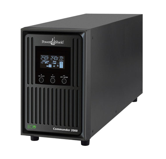 PowerShield Commander 2000VA/1800W - 10Amp, Line Interactive Pure Sine Wave Tower UPS with AVR, 2 AUS sockets, 10A, C13 x 3, 2-year warranty - Leader Electronics