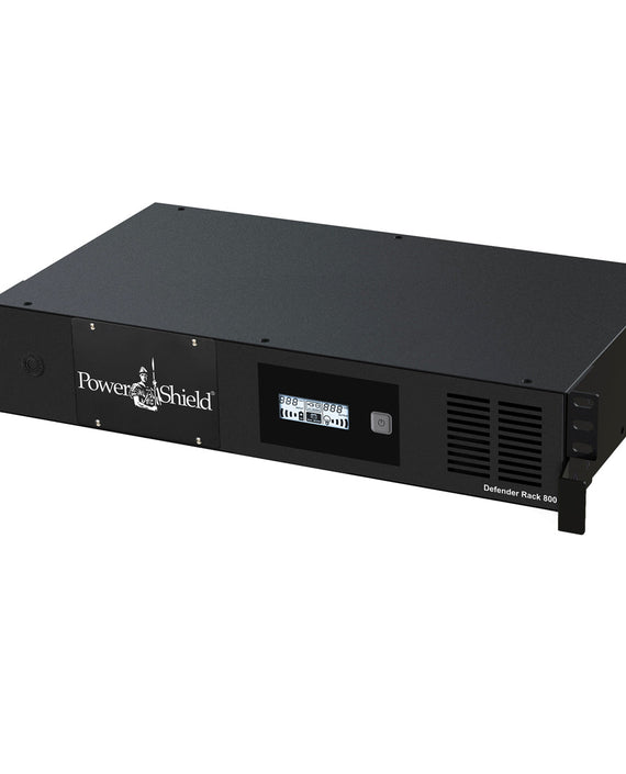 PowerShield Defender RackMount 800VA/480W, 2RU Shallow depth UPS, 6 AUS sockets, 2 x 10 Amp IEC, user-replaceable batteries, 2-year warranty - Leader Electronics