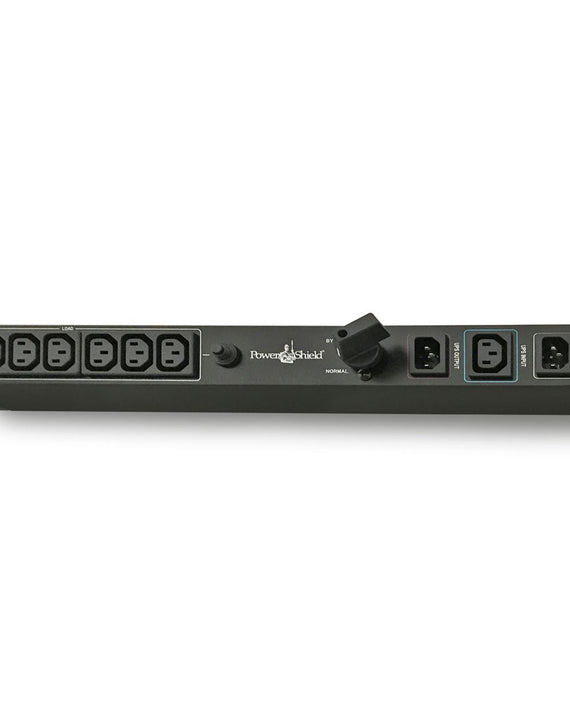 PowerShield Rack Mount Bypass Switch Plus Hot Swap PDU for 1 & 2kVA, 1U, 10Amp Input, ensures uninterrupted power during maintenance - Leader Electronics