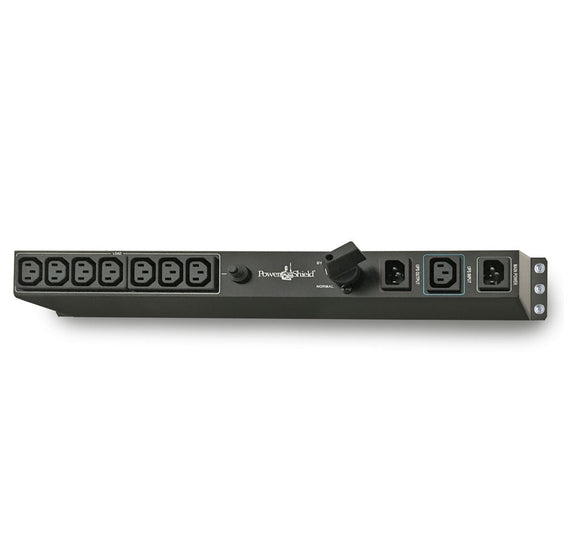 PowerShield Rack Mount Bypass Switch Plus Hot Swap PDU for 1 & 2kVA, 1U, 10Amp Input, ensures uninterrupted power during maintenance - Leader Electronics