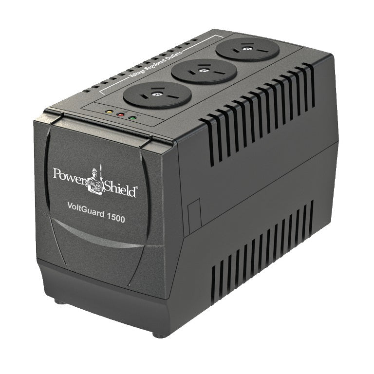 PowerShield VoltGuard 1500VA/750W Voltage Regulator, protects sensitive equipment from voltage fluctuations, 2-year warranty - Leader Electronics