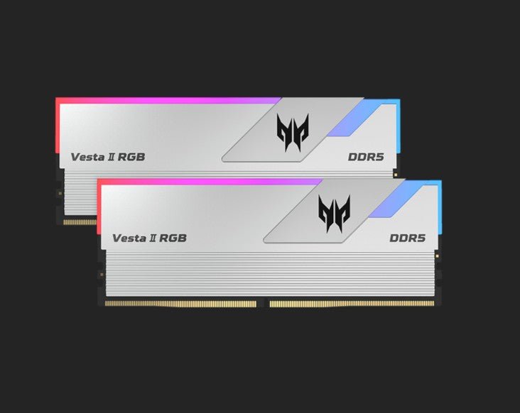 Predator Vesta II DDR5 6000 MHz 32GB (16GB*2) 1R*8 PC5 6000 CL36-45-45-96 Supports XMP 3.0 & EXPO Silver BL.9BWWR.653 - Leader Electronics