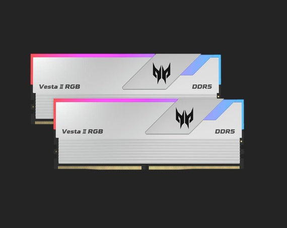 Predator Vesta II DDR5 6000 MHz 32GB (16GB*2) 1R*8 PC5 6000 CL36-45-45-96 Supports XMP 3.0 & EXPO Silver BL.9BWWR.653 - Leader Electronics