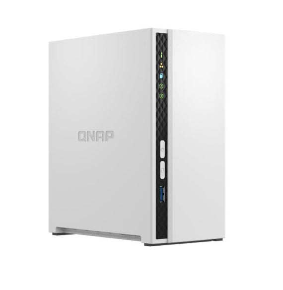 QNAP TS-233 2 Bay NAS ARM 4-core Cortex-A55 2.0GHz processor 2GB Hot-swappable 1xGbE WOL 2xUSB2.0 1xUSB3.2 FAN 2 year warranty - Leader Electronics
