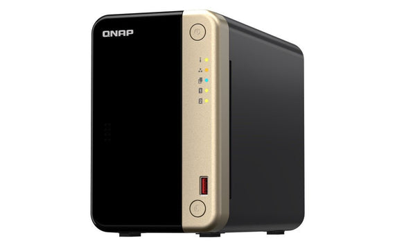 QNAP TS-264-8G 2 Bay desktop NAS 8 GB DDR4 onboard not expandable 2 x 3.5'/2.5' SATA 6Gb/s drive bays 2 x M.2 2280 PCIe Gen 3 x1 slots 2 x 2.5GbE - Leader Electronics
