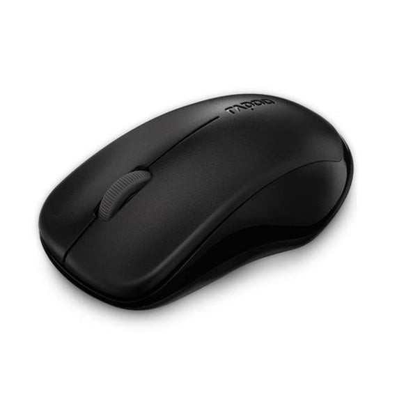 RAPOO 1620 2.4G Wireless up to 10 Meters and 360 degrees coverage Mouse Black, 1000 DPI, Long Battery. Retail Pack - Leader Electronics