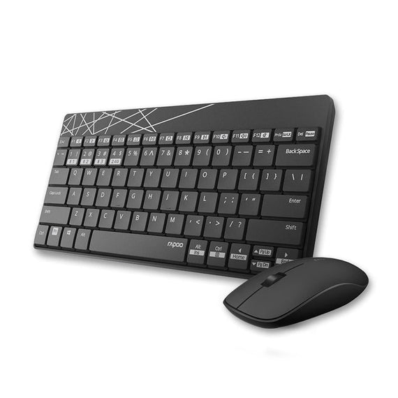 RAPOO 8000M Compact Wireless Multi-mode Bluetooth, 2.4Ghz, 3 Device Keyboard and Mouse Combo - Leader Electronics