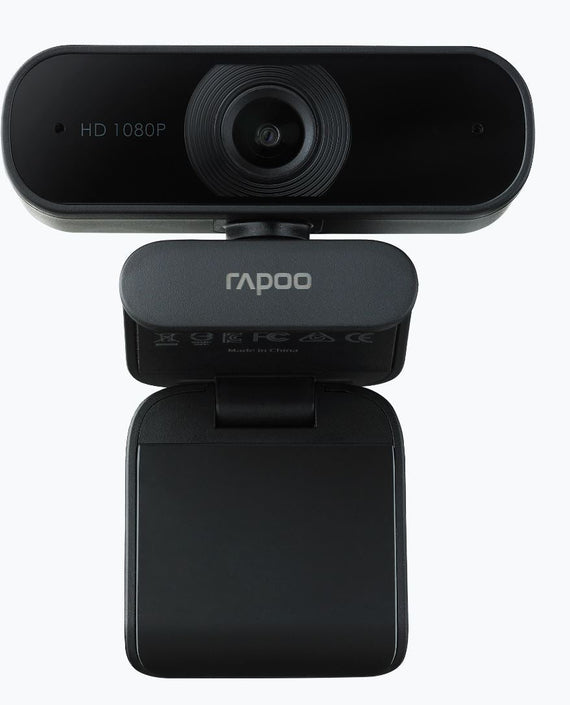 RAPOO C260 Webcam FHD 1080P/HD720P, USB 2.0, 95 degrees Wide Angle, Autofocus, Noise cancelling Mic. - Ideal for TEAMS, Zoom - Leader Electronics