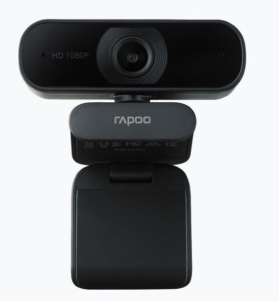 RAPOO C260 Webcam FHD 1080P/HD720P, USB 2.0, 95 degrees Wide Angle, Autofocus, Noise cancelling Mic. - Ideal for TEAMS, Zoom - Leader Electronics