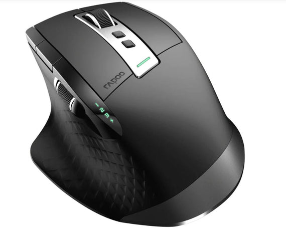 RAPOO MT750PLUS Multi-Mode Wireless Ergonomic Mouse - 800-4000 DPI Sensor Bluetooth 5.0 and 2.4 GHz - Leader Electronics