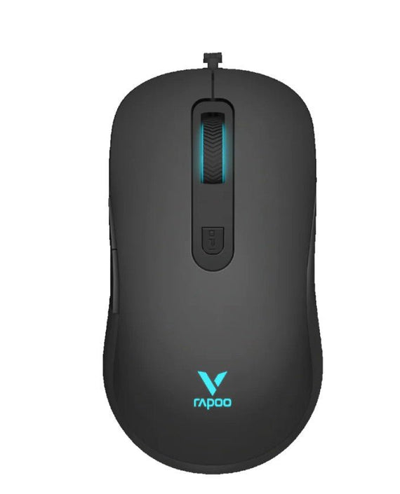 RAPOO V16 RGB Wired USB Optical 12800DPI Gaming Mouse Black - Leader Electronics