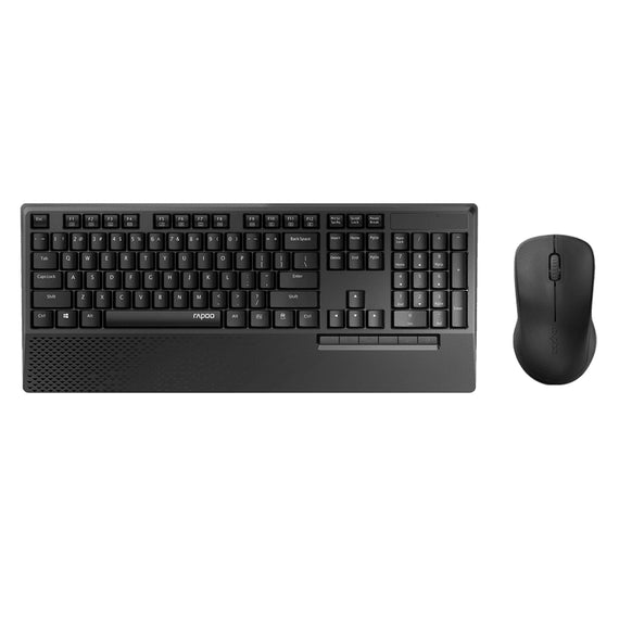 RAPOO X1960 Wireless Mouse and Keyboard Combo with Palm Res -1000DPI, Wireless 2.4G, 10m Range, Spill Resistant, Plug-and-Play - Leader Electronics