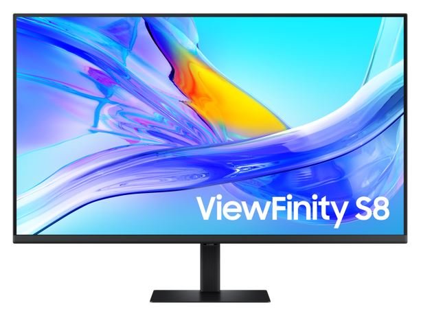 Samsung 37' ViewFinity S8 UHD 4K 3840x2160 HDR10 16:9 60Hz 5ms 350 cd/㎡ VA DP HDMI USB-C HUB LAN HAS Tilt Swivel VESA Gaming Monitor Black 3YR - Leader Electronics