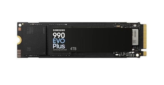 Samsung 990 EVO Plus 4TB PCIe Gen5 NVMe SSD 7250MB/s 6300MB/s R/W 1050K/1400K IOPS 2400TBW 1.5M hrs V-NAND TLC AES 256-bit Encryption 5yr wty - Leader Electronics