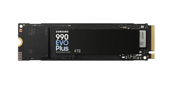 Samsung 990 EVO Plus 4TB PCIe Gen5 NVMe SSD 7250MB/s 6300MB/s R/W 1050K/1400K IOPS 2400TBW 1.5M hrs V-NAND TLC AES 256-bit Encryption 5yr wty - Leader Electronics