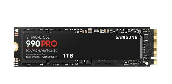 Samsung 990 Pro 1TB Gen4 NVMe SSD 7450MB/s 6900MB/s R/W 1550K/1200K IOPS 600TBW 1.5M Hrs MTBF for PS5 5yrs Wty - Leader Electronics