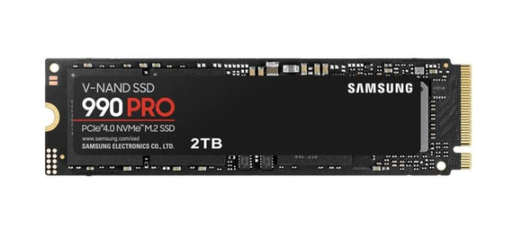 Samsung 990 Pro 2TB Gen4 NVMe SSD 7450MB/s 6900MB/s R/W 1550K/1200K IOPS 1200TBW 1.5M Hrs MTBF for PS5 5yrs Wty - Leader Electronics