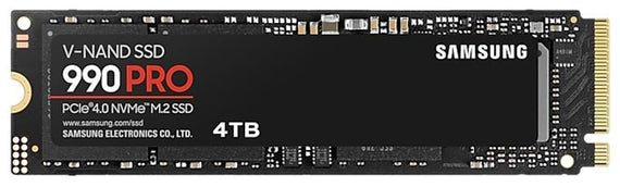 Samsung 990 Pro 4TB Gen4 NVMe SSD 7450MB/s 6900MB/s R/W 1600K/1550K IOPS 2400TBW 1.5M Hrs MTBF for PS5 5yrs Wty - Leader Electronics