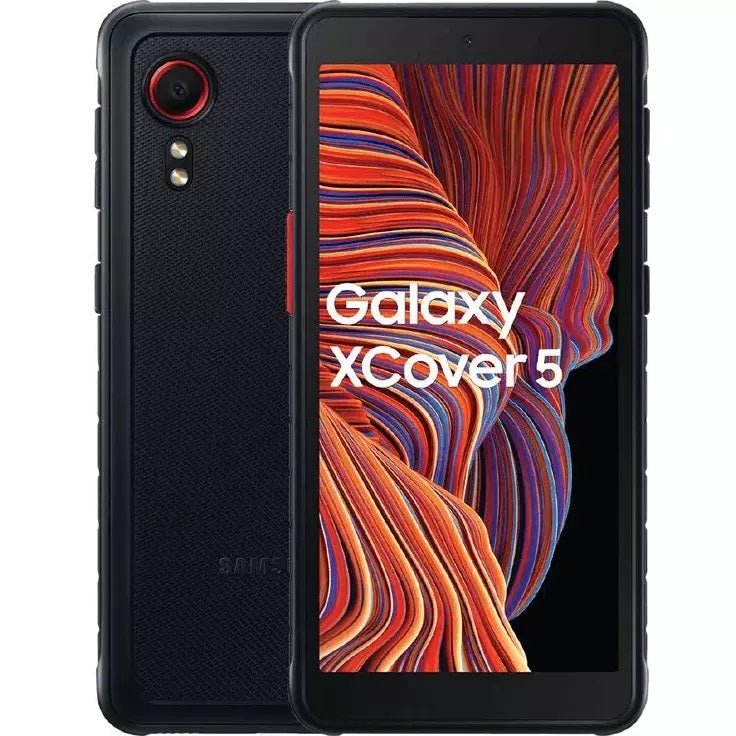 Samsung Galaxy XCover5 4G 64GB EE - Black *AU STOCK*, 5.3', HD+, 60Hz, 4GB/64GB, 16MP/5MP, IP68, Dual SIM, 3000mAh, 3 Years Warranty - Leader Electronics