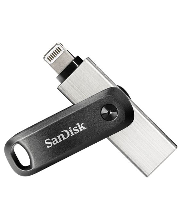 SanDisk 128G iXpand Flash Drive Go SDIx60N USB-A Lightning USB 3.0 Silver password-protect for iPhone & iPad 1 yrs warranty - Leader Electronics
