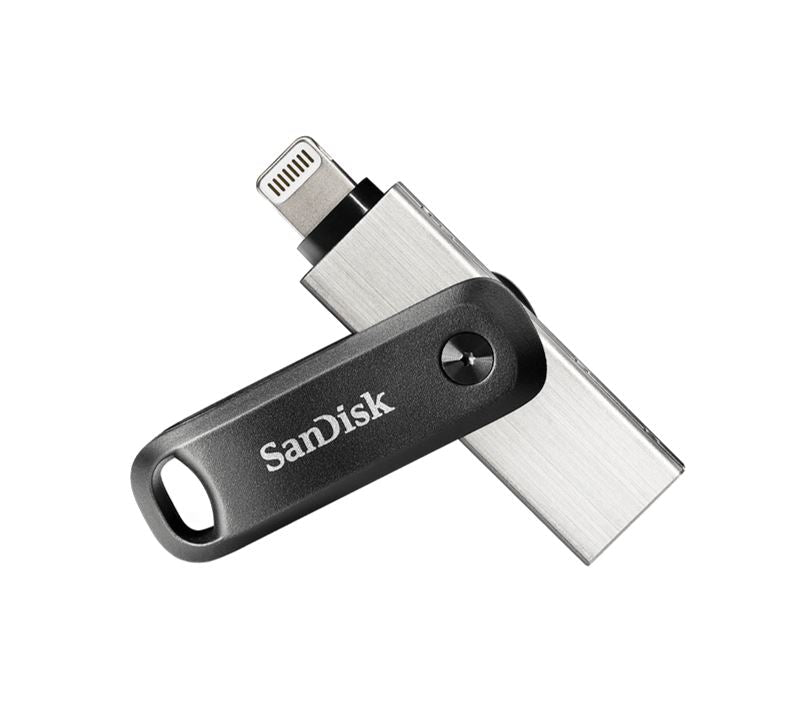 SanDisk 128G iXpand Flash Drive Go SDIx60N USB-A Lightning USB 3.0 Silver password-protect for iPhone & iPad 1 yrs warranty - Leader Electronics