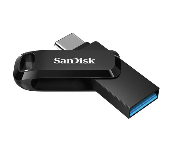 SanDisk 128GB Ultra Dual Drive Go 2-in-1 USB-C & USB-A Flash Drive Memory Stick 150MB/s USB3.1 Type-C Swivel for Android Smartphones Tablets Macs PCs - Leader Electronics