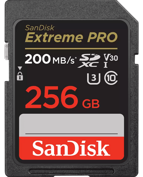 SanDisk 256GB Extreme PRO Memory Card 200MB/s Full HD & 4K UHD Class 30 Speed Shock Proof Temperature Proof Water Proof X-ray Proof Digital Camera - Leader Electronics