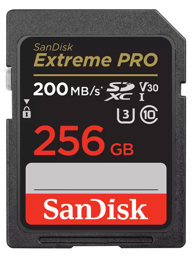 SanDisk 256GB Extreme PRO Memory Card 200MB/s Full HD & 4K UHD Class 30 Speed Shock Proof Temperature Proof Water Proof X-ray Proof Digital Camera - Leader Electronics