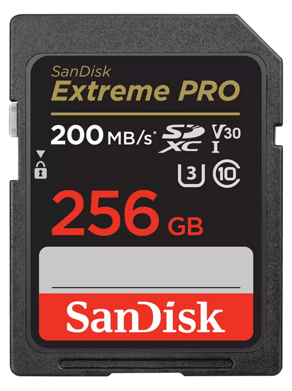 SanDisk 256GB Extreme PRO Memory Card 200MB/s Full HD & 4K UHD Class 30 Speed Shock Proof Temperature Proof Water Proof X-ray Proof Digital Camera - Leader Electronics