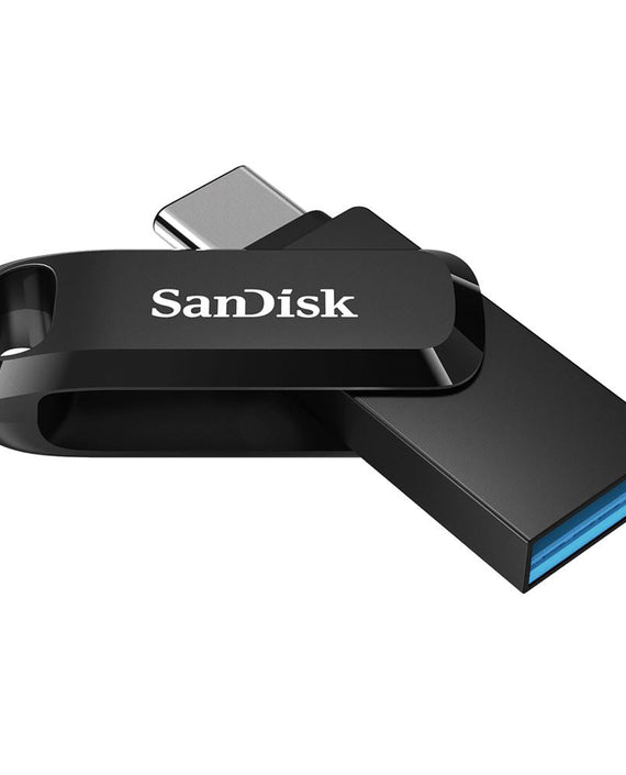 SanDisk 256GB Ultra Dual Drive Go 2-in-1 USB-C & USB-A Flash Drive Memory Stick 150MB/s USB3.1 Type-C Swivel for Android Smartphones Tablets Macs PCs - Leader Electronics