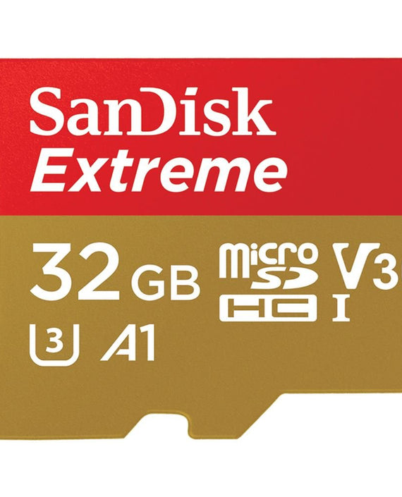 SanDisk Extreme 32GB microSD SDHC V30 U3 C10 A1 UHS-1 100MB/s R 60MB/s W 4x6 SD Adaptor Android Smartphone Action Camera Drones >16GB - Leader Electronics