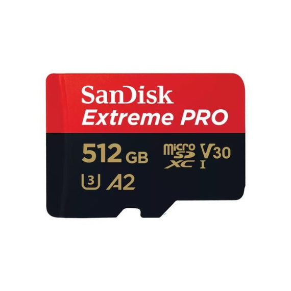 SanDisk Extreme® PRO microSDXC™ UHS-I CARD 512GB Write speeds of up to 140MB/S Great for capturing 4K UHD video Lifetime Limited Warranty - Leader Electronics