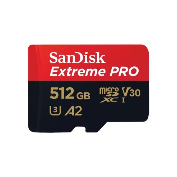 SanDisk Extreme® PRO microSDXC™ UHS-I CARD 512GB Write speeds of up to 140MB/S Great for capturing 4K UHD video Lifetime Limited Warranty - Leader Electronics