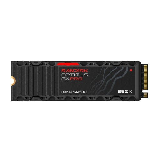 SANDISK Optimus™ GX PRO 850X PCIe® 4.0 NVMe™ SSD with Heatsink, 1TB, Read 7,300MB/s Write 6,600MB/s, 5 Yr Warranty - Leader Electronics