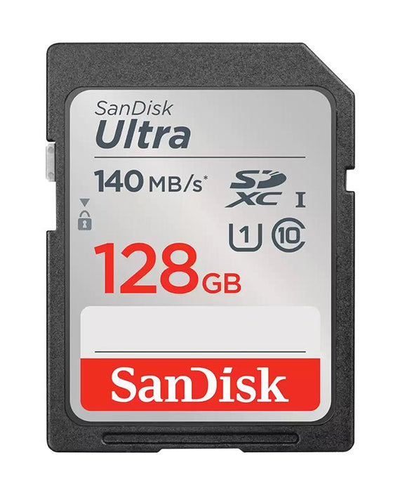 SanDisk Ultra 128GB SDHC SDXC UHS-I Memory Card 140MB/s Full HD Class 10 Speed Shock Proof Temperature Proof Water Proof X-ray Proof Digital Camera - Leader Electronics