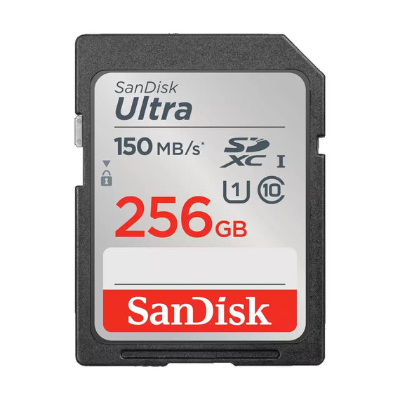 SanDisk Ultra 256GB SDHC SDXC UHS-I Memory Card 150MB/s Full HD Class 10 Speed Shock Proof Temperature Proof Water Proof X-ray Proof Digital Camera - Leader Electronics