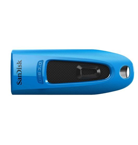 SanDisk Ultra 32GB USB3.0 Flash Drive ~130MB/s Memory Stick Thumb Key Lightweight SecureAccess Password-Protected Retail 5yr BLUE - Leader Electronics