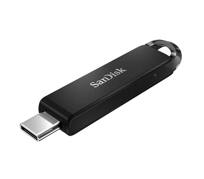 SanDisk Ultra USB Type-C Flash Drive, CZ460 128GB, USB Type C 3.1, Black, Super-thin Retractable, 5Y - Leader Electronics