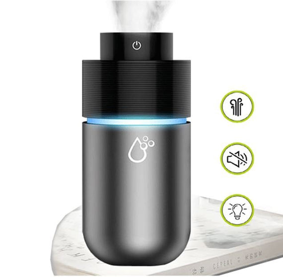 Sansai HUD-305E Portable Humidifier 200ml 7 colours LED light reduce dust unpleasant smell moisturize air 6H spray time quiet easy clean USB power - Leader Electronics
