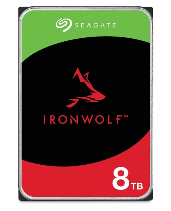 Seagate 8TB 3.5' IronWolf, SATA 6.0Gb/s, NAS 24x7, CMR, max. STR OD 202MB/s, 5400 RPM, 256MB Cache, HDD, 3Years Warranty (ST8000VN002) - Leader Electronics