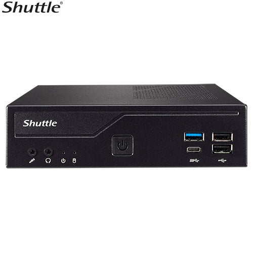 Shuttle DH610 Slim Mini PC 1L Barebone - Intel 12th/13th/14th Gen , 2xDDR4, 2.5' HDD/SSD bay, 2xLAN (1G & 2.5G), 2xRS232, HDMI, 2xDP, 120W, Vesa - Leader Electronics